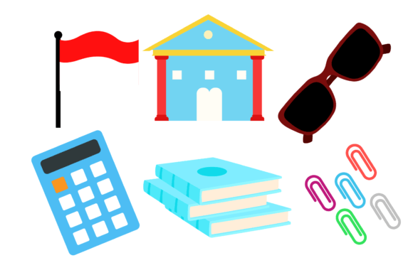 Education Element School Icon Vector for Local Branding