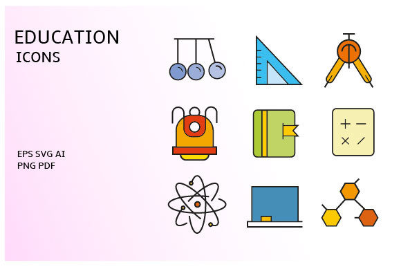 Education Icons for Modern Design
