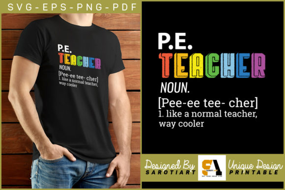 PE Teacher Definition T-shirt Design Review