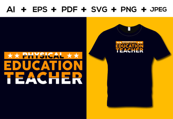 Physical Education Teacher T-shirt Graphics for Modern Content Publishing