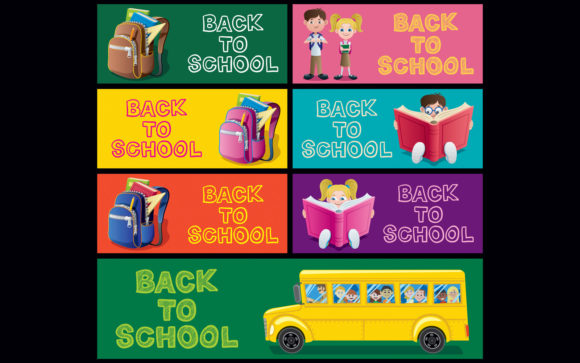 School Banner Set Part 1 – A Versatile Graphics Bundle for Creative Projects
