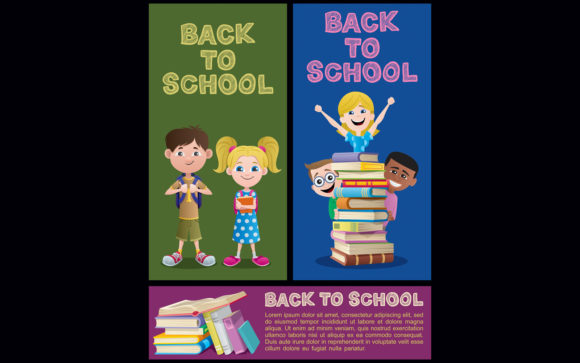 School Banner Set Part 2 - Vibrant Graphics for Educational Content