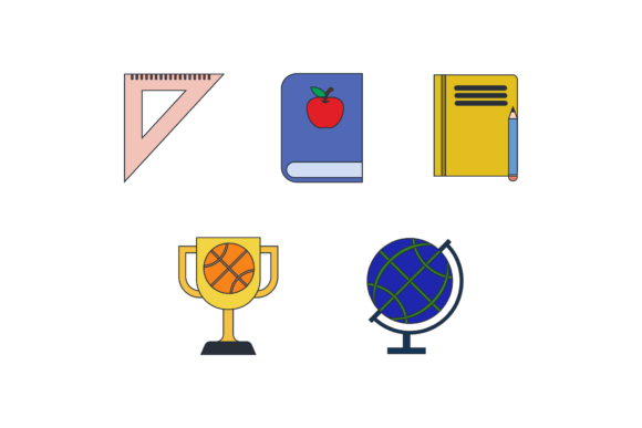 school student education graphics for modern publishing