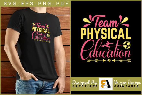 Team Physical Education SVG Graphic for Crafts and Graphics